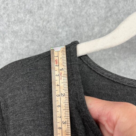 Amour Vert Denver Wrap Dress Size S Gray Modal Blend Made in USA Soft Stretch - Picture 6 of 9